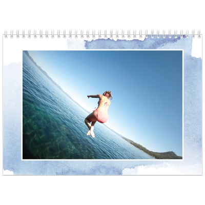 Calendrier photo A4 double (30 x 40 cm) — Effet aquarelle [couverture]