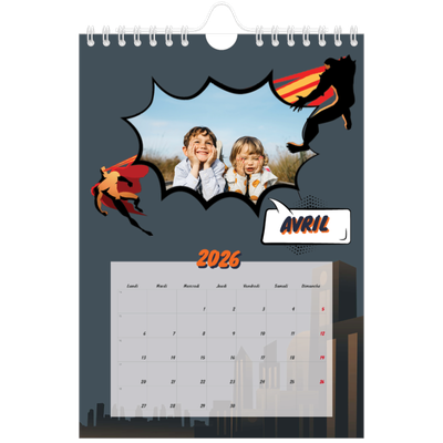 Calendrier photo A5 — Bande dessinée [Avril]