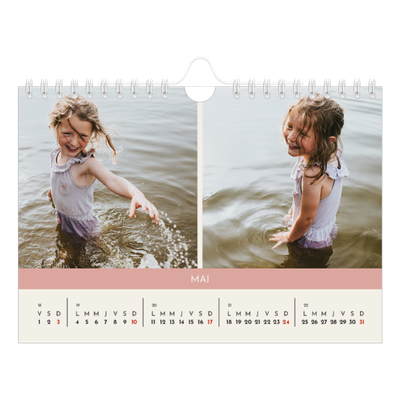 Calendrier photo A5 — Chapitres pastel [couverture]
