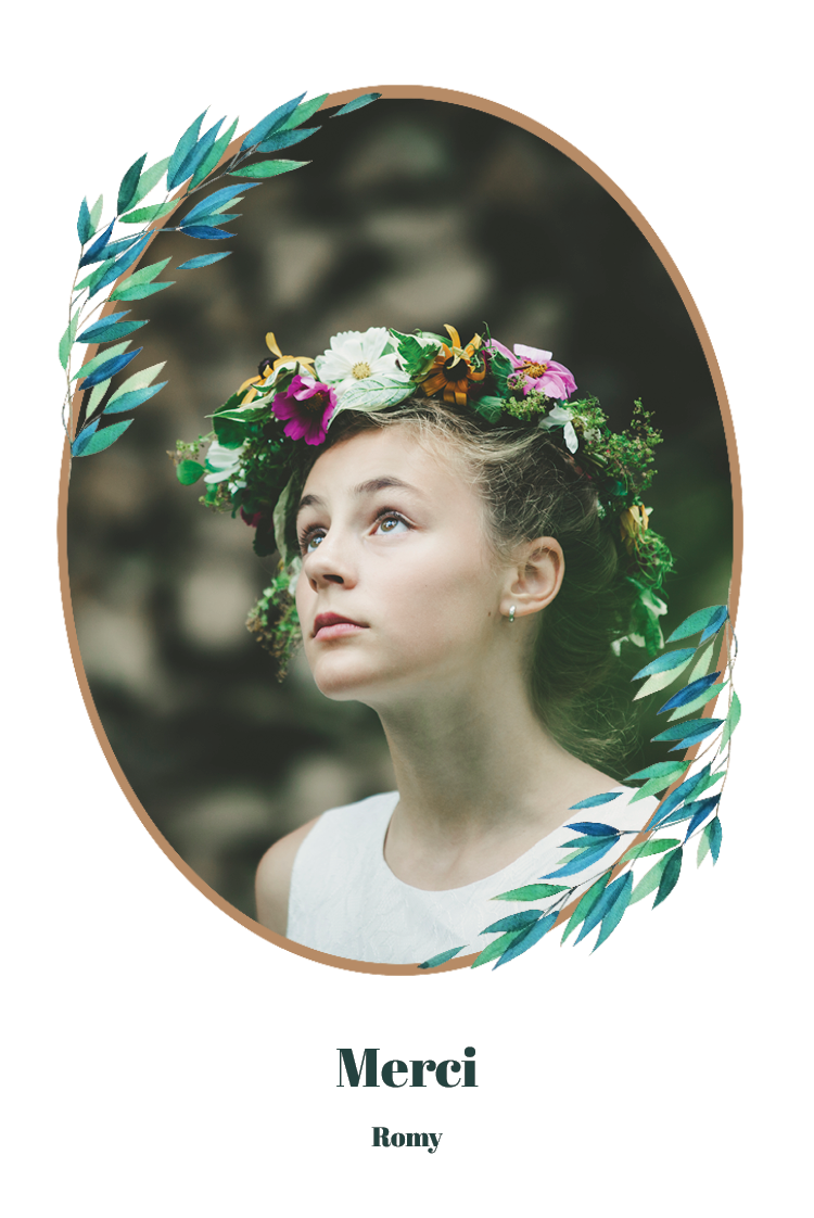 Carte de remerciement — Aquarelle eucalyptus