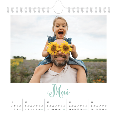 Calendriers annuels carré — Bienvenu au monde [couverture]