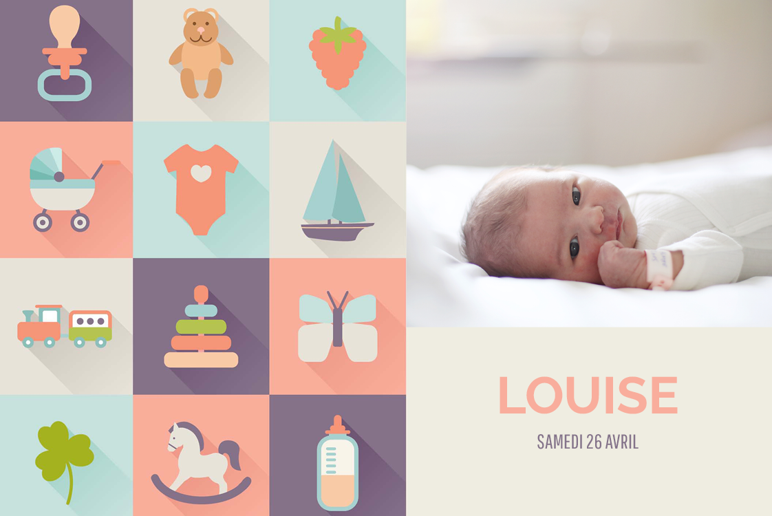 Cartons d'invitation — Icônes bébé