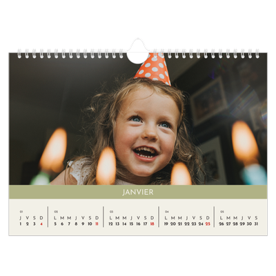 Calendrier photo A4 — Chapitres pastel [Janvier]