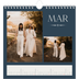 Calendriers annuels carré — Ardoise et sérifs [Mars]