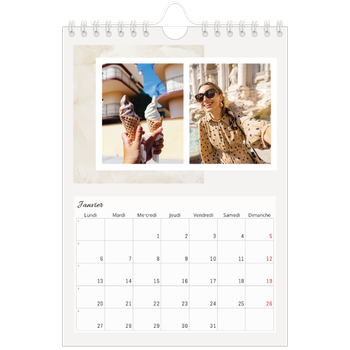 Calendrier photo A5 — Tons neutres