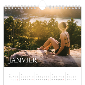 Calendrier photo carré — Superposition classique