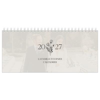 Calendrier de bureau — Initiales fleuries [couverture]