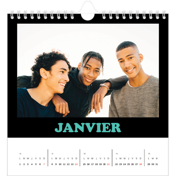 Calendrier photo carré — Fun Typo