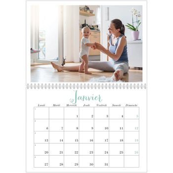Calendrier photo A4 double — Bienvenu au monde