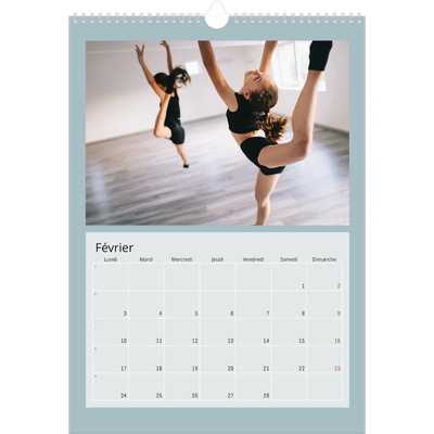 A3 Calendrier annuel — Neo Scandi [Février]