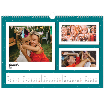Calendrier photo A3 — Cliché rétro pop