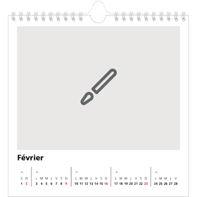 Calendriers annuels carré — Créez votre produit [Février]