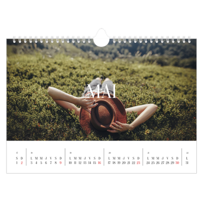 Calendrier photo A4 — Évasion sans fin [Mai]