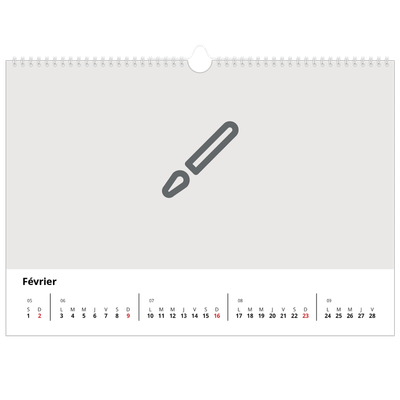 Calendrier photo A3 — Créez votre produit [Février]