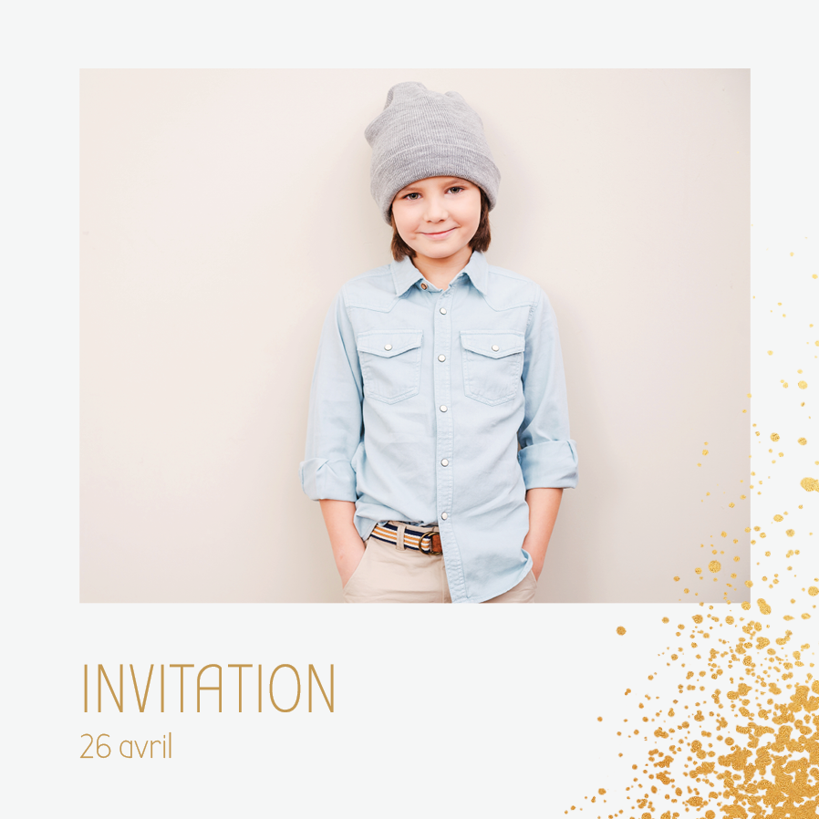 Cartons d'invitation — Splash doré