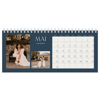 Calendrier de bureau — Ardoise et sérifs [Mai]
