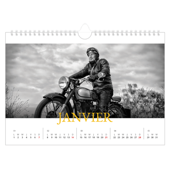 Calendrier photo A4 — Style héritage