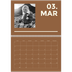 Calendrier photo A4 double (30 x 40 cm) — Contemporain audacieux [Mars]