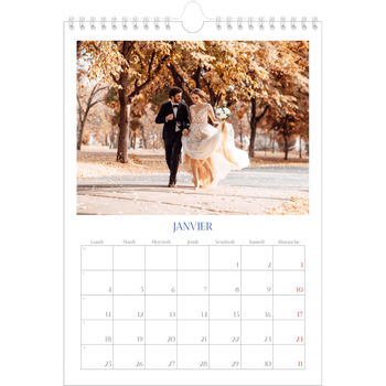 Calendrier photo A4 — Classique cobalt