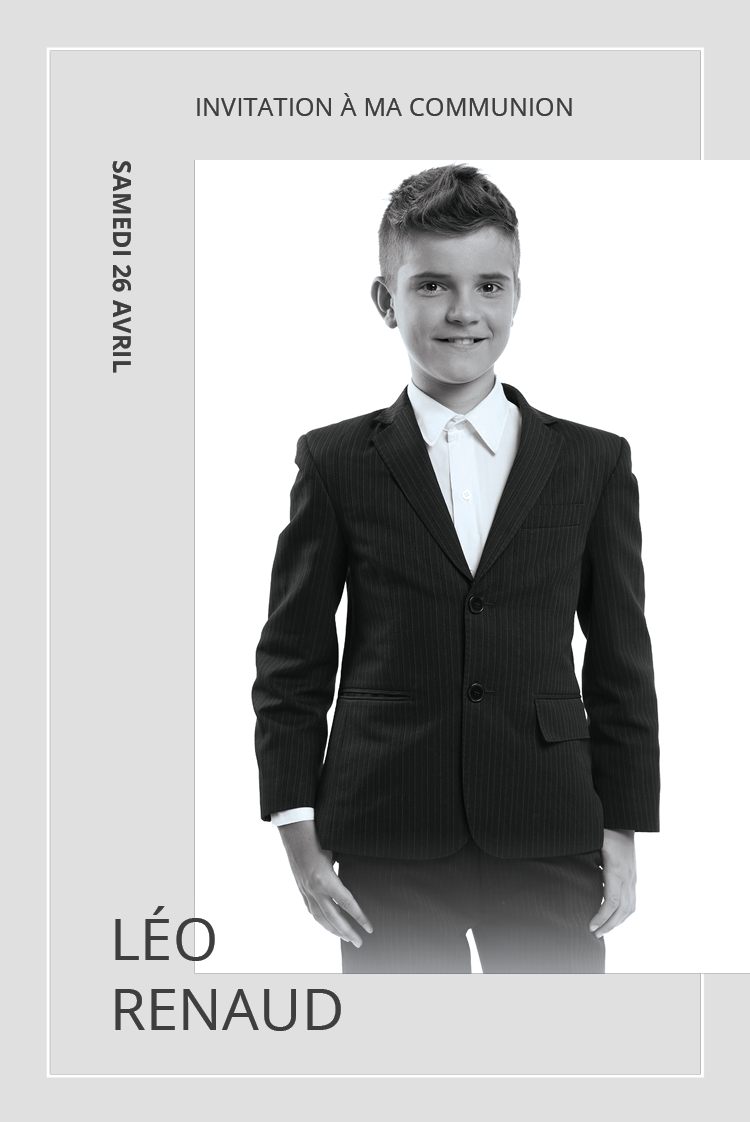 Cartons d'invitation — Gris élégant