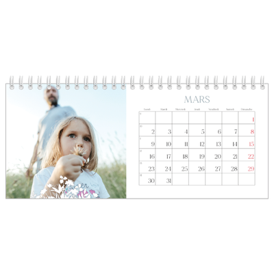 Calendrier de bureau — Invitation champêtre [Mars]