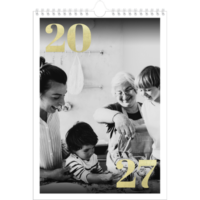 Calendrier photo A4 (20 x 30 cm) — Larges numéros brillants [couverture]