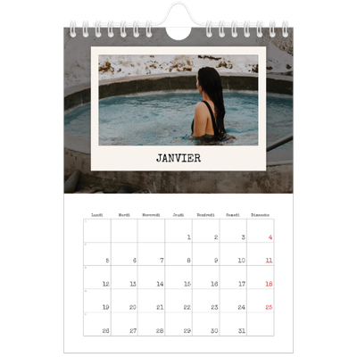 Calendrier photo A5 — L'édition portrait [Janvier]