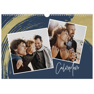 Calendrier photo A3 — Coup de pinceau doré [couverture]
