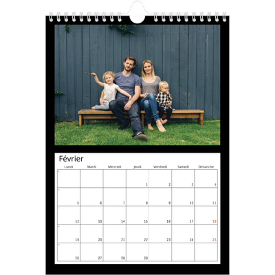 Calendrier photo A4 (20 x 30 cm) — Bodures noires [Février]