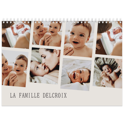 Calendrier photo A4 double (30 x 40 cm) — Souvenirs en mouvement [couverture]