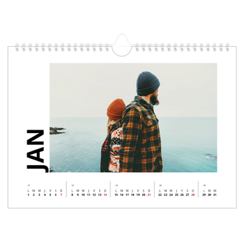 Calendrier photo A4 — Espace blanc