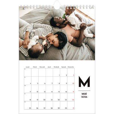 Calendrier photo A4 (20 x 30 cm) — Projecteur sur les lettres [couverture]