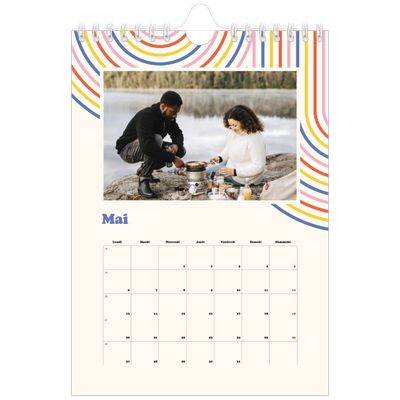 Calendrier photo A5 — Rayures rétros [couverture]