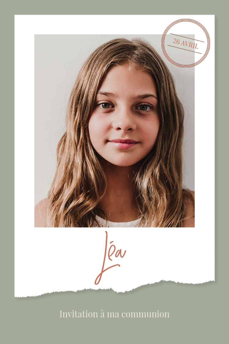 Cartons d'invitation — Portrait Olive