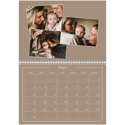 Calendrier photo A4 double (30 x 40 cm) — Souvenirs artisanaux [Mars]