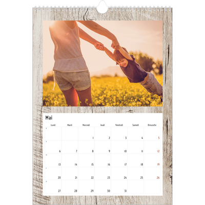 A3 Calendrier annuel — Rustique [couverture]