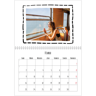 Calendrier photo A4 double (30 x 40 cm) — Instants d'album photo [Février]