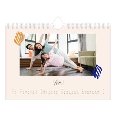 Calendrier photo A5 — Coraux minimalistes [Mai]