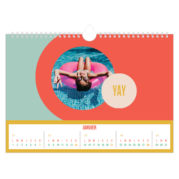 Calendrier photo A4 — Fun et moderne
