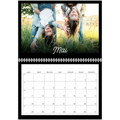 Calendrier photo A4 double (30 x 40 cm) — Diapositive [couverture]