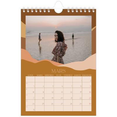Calendrier photo A5 — Montagnes aux tons neutres [Mars]