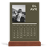 Calendrier de bureau support bois - portrait  — Contemporain audacieux [Avril]