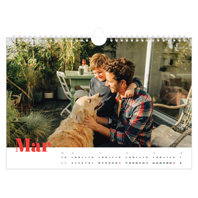 Calendrier photo A4 — Une année audacieuse [Mars]