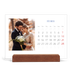 Calendrier de bureau support bois - paysage   — Classique cobalt [Février]