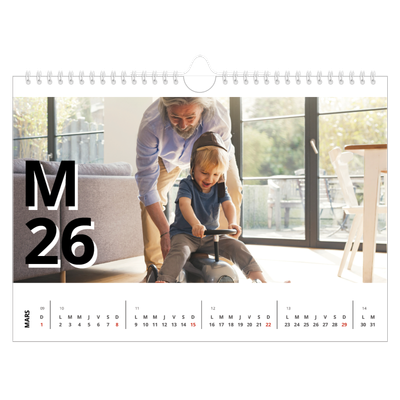 Calendrier photo A4 — Jolie lettre [Mars]