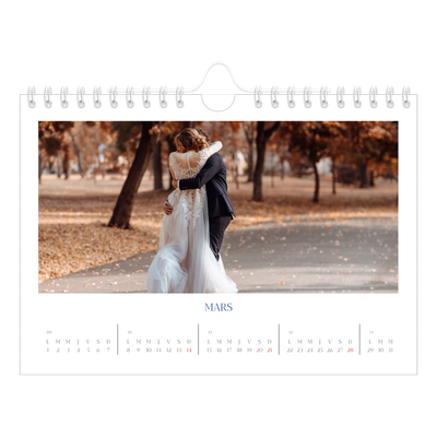 Calendrier photo A5 — Classique cobalt [Mars]