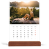 Calendrier de bureau support bois - portrait  — Superposition classique [Janvier]