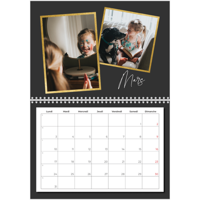 Calendrier photo A4 double (30 x 40 cm) — Tellement de souvenirs [Mars]