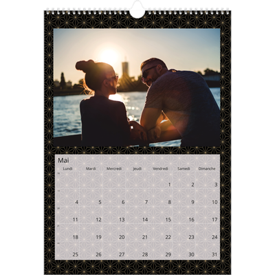 A3 Calendrier annuel — Céleste dorée [couverture]