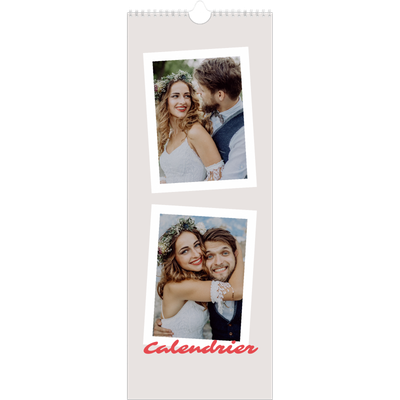 Calendrier mural long  — Signature carmin [couverture]